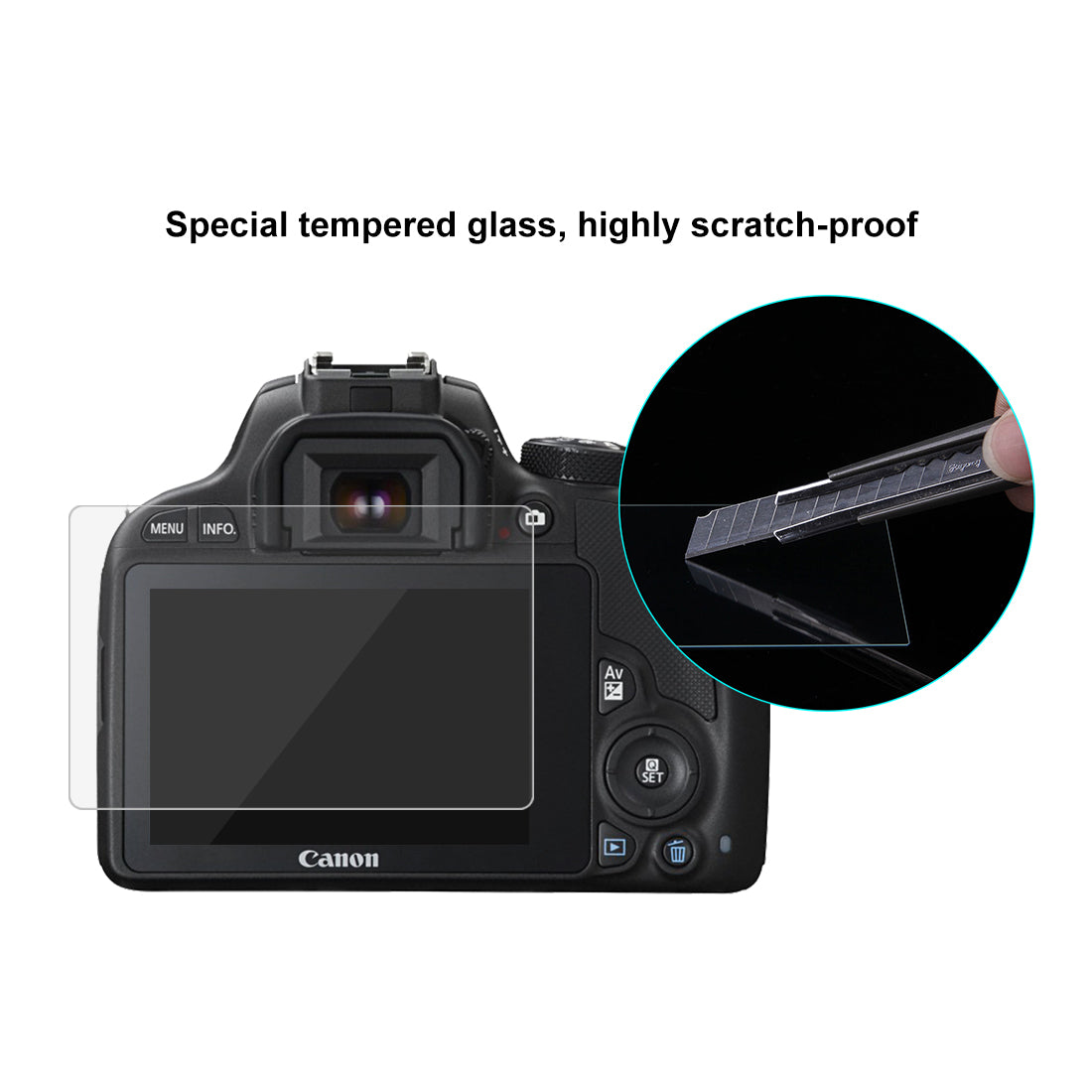 Puluz PU5505 SLR Camera Tempered Glass Screen Protector for Canon 100D / M3