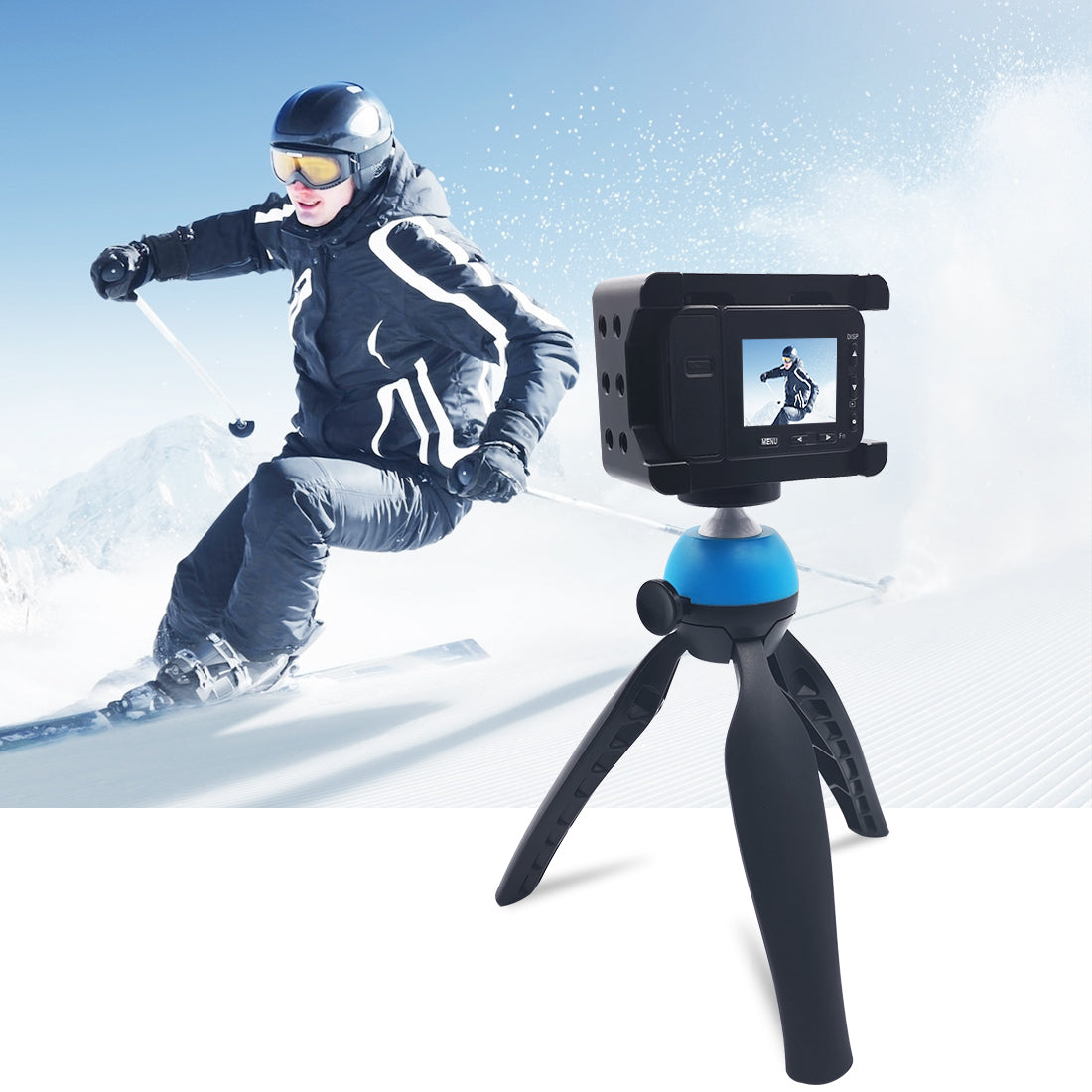 PULUZ Housing Shell CNC Aluminum Alloy Protective Cage with 37mm UV Lens & Cold-shoe Base Mount & Screw & Tripod Adapter for Sony RX0 II