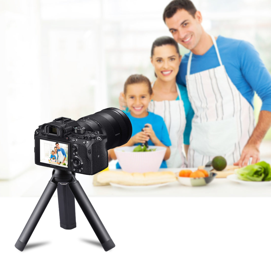 PULUZ PU385 Mini Pocket Metal Desktop Tripod Mount with 1/4 inch Screw for DSLR & Digital Cameras, Max Load: 10kg