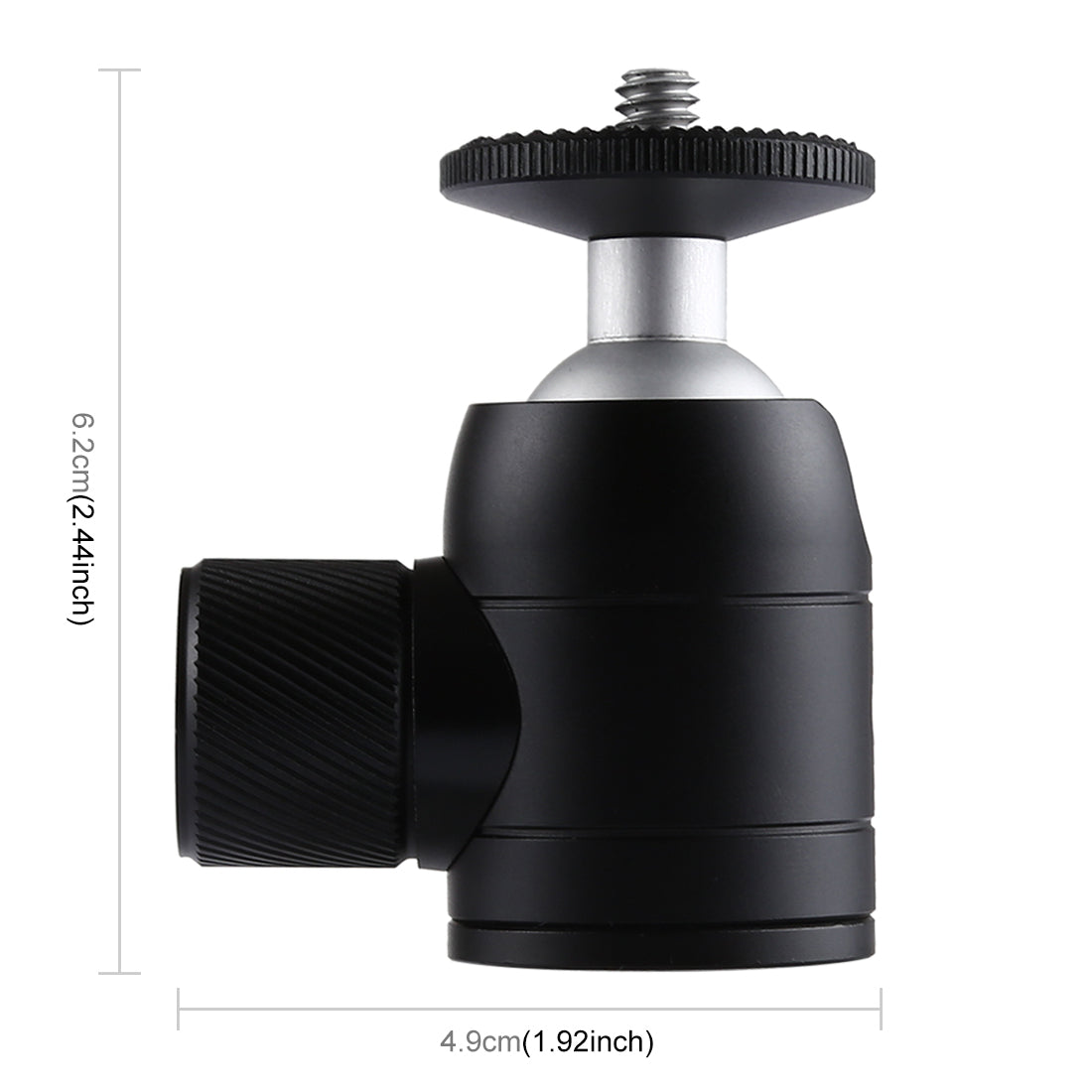 PULUZ 360 Degree Rotation Pocket Metal Desktop Tripod Mount with 1/4 inch Screw for DSLR & Digital Cameras, Max Load: 2kg