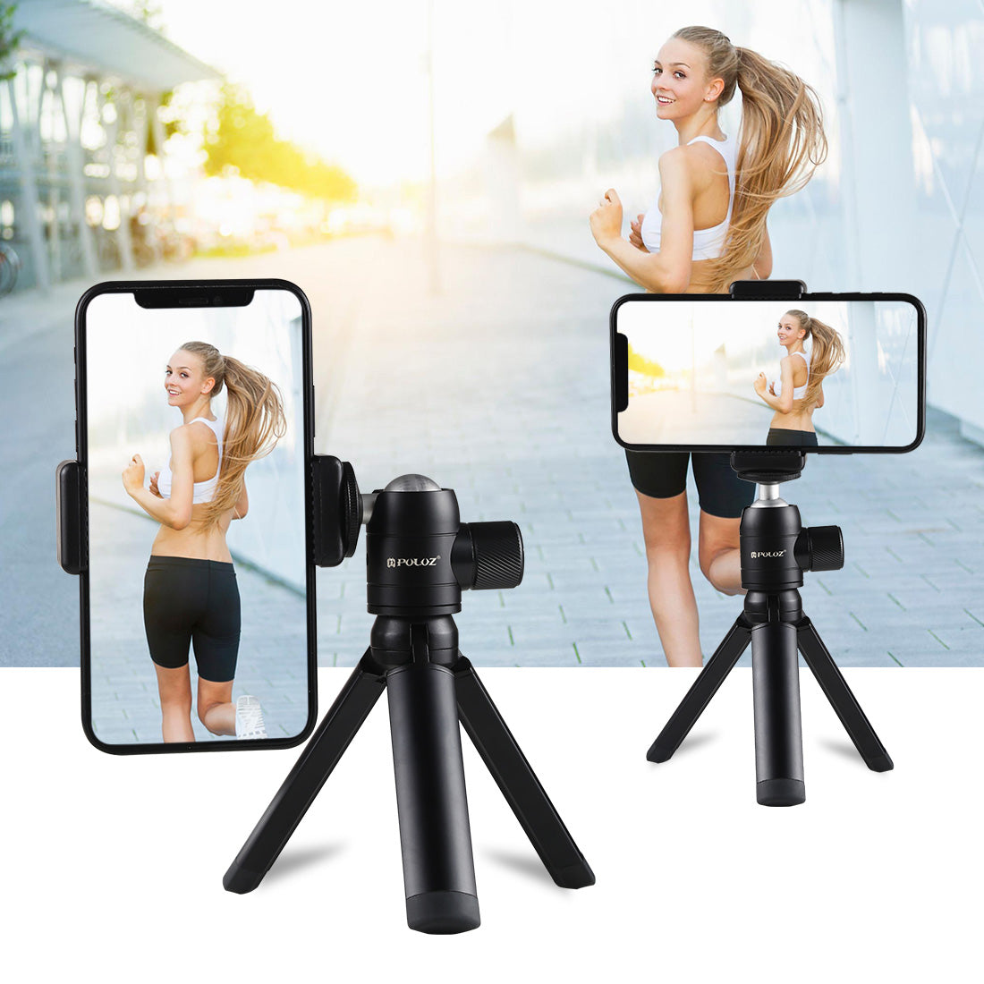 PULUZ 360 Degree Rotation Pocket Metal Desktop Tripod Mount with 1/4 inch Screw for DSLR & Digital Cameras, Max Load: 2kg
