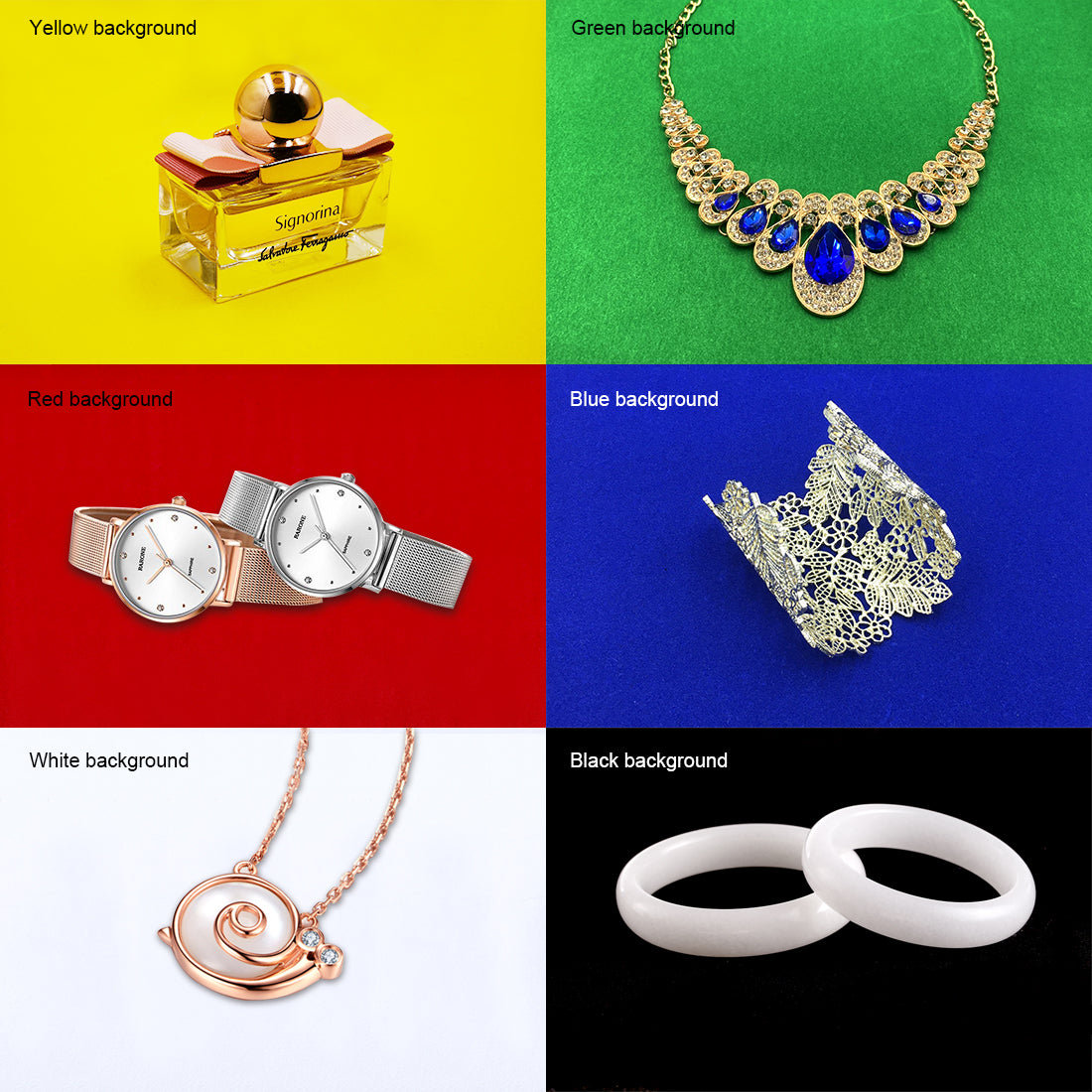 PULUZ 30cm Photo Softbox Portable Folding Studio Shooting Tent Box + 4.6 inch Ring LED Light Kits with 6 Colors Backdrops (Red, Green, Yellow, Blue, White, Black)