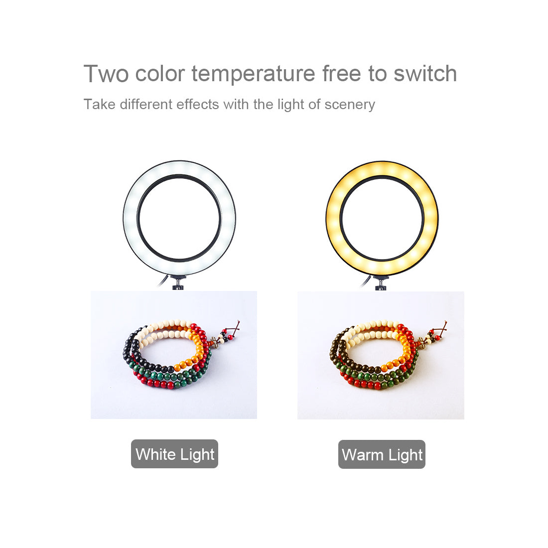 PULUZ 30cm Photo Softbox Portable Folding Studio Shooting Tent Box + 4.6 inch Ring LED Light Kits with 6 Colors Backdrops (Red, Green, Yellow, Blue, White, Black)