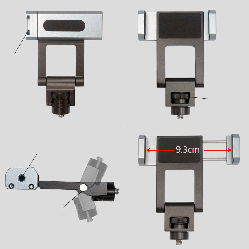 Handheld Gimbal Stabilizer Smartphones Grip Bracket for Zhiyun Yunhe 3 Crane M2 SLR Camera DIJ Aluminum Alloy + 298 Tripod Kit