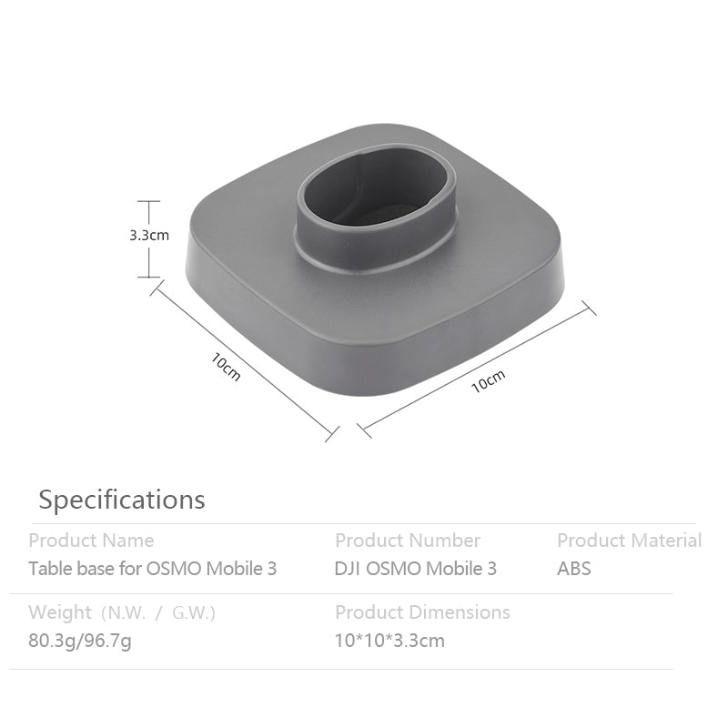 Handheld Phone Gimbal Mount Base Desktop Holder Stand for DJI OSMO Mobile 3 - Grey
