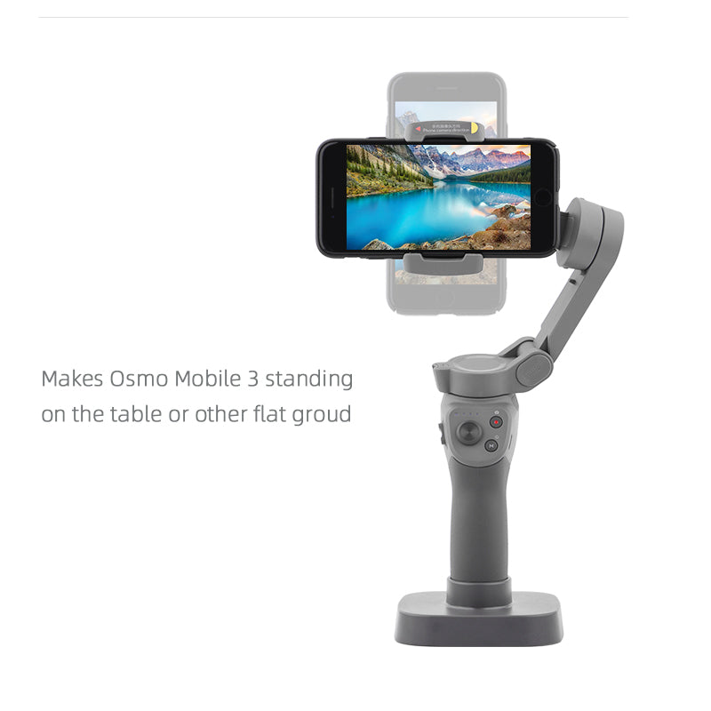 Handheld Phone Gimbal Mount Base Desktop Holder Stand for DJI OSMO Mobile 3 - Grey