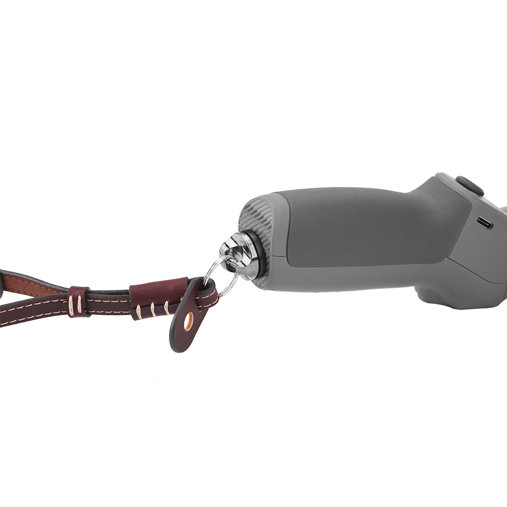 PU Leather Hand Strap Safety Lanyard for DJI OSMO Mobile 2/3 - Brown