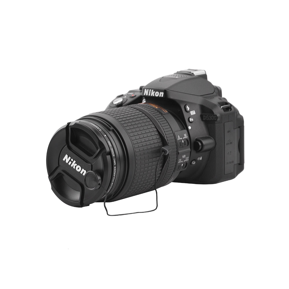 26.5cm Anti-Lost Rope for SLR Camera Lens Cover - Black