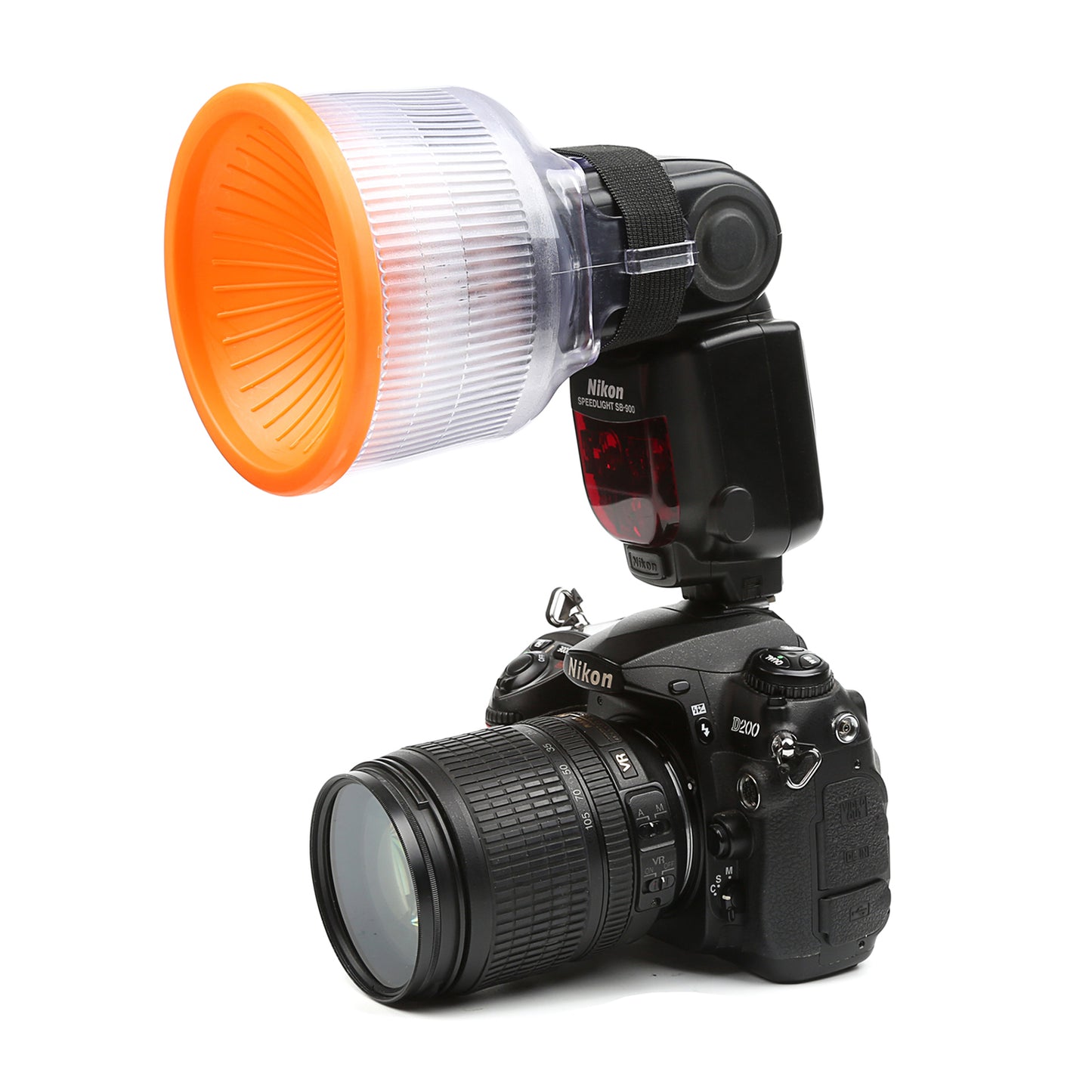 Universal Bowl Light Compatible Diffuse Diffuser Bowl Flash Cover Set Orange SLR Accessories Parts for Canon Nikon Sony