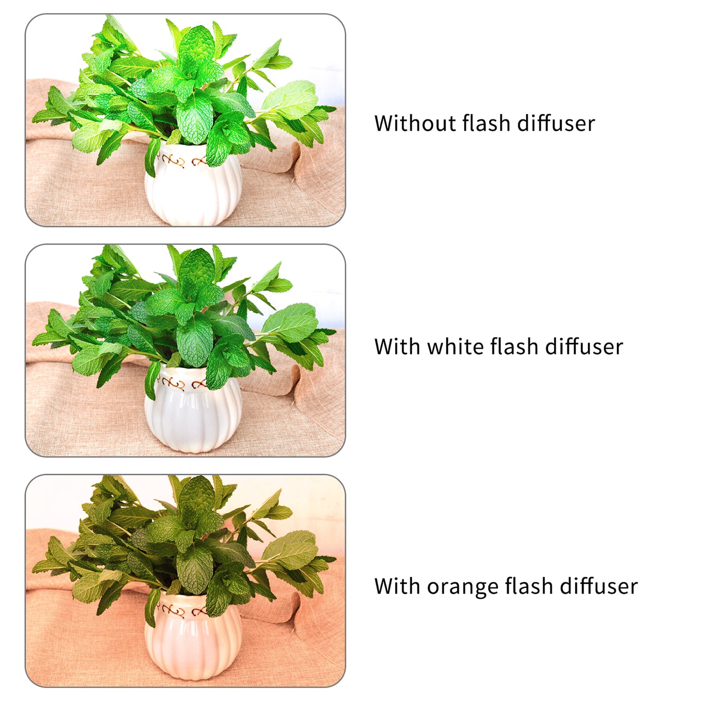 Universal Bowl Light Compatible Diffuse Diffuser Bowl Flash Cover Set Orange SLR Accessories Parts for Canon Nikon Sony