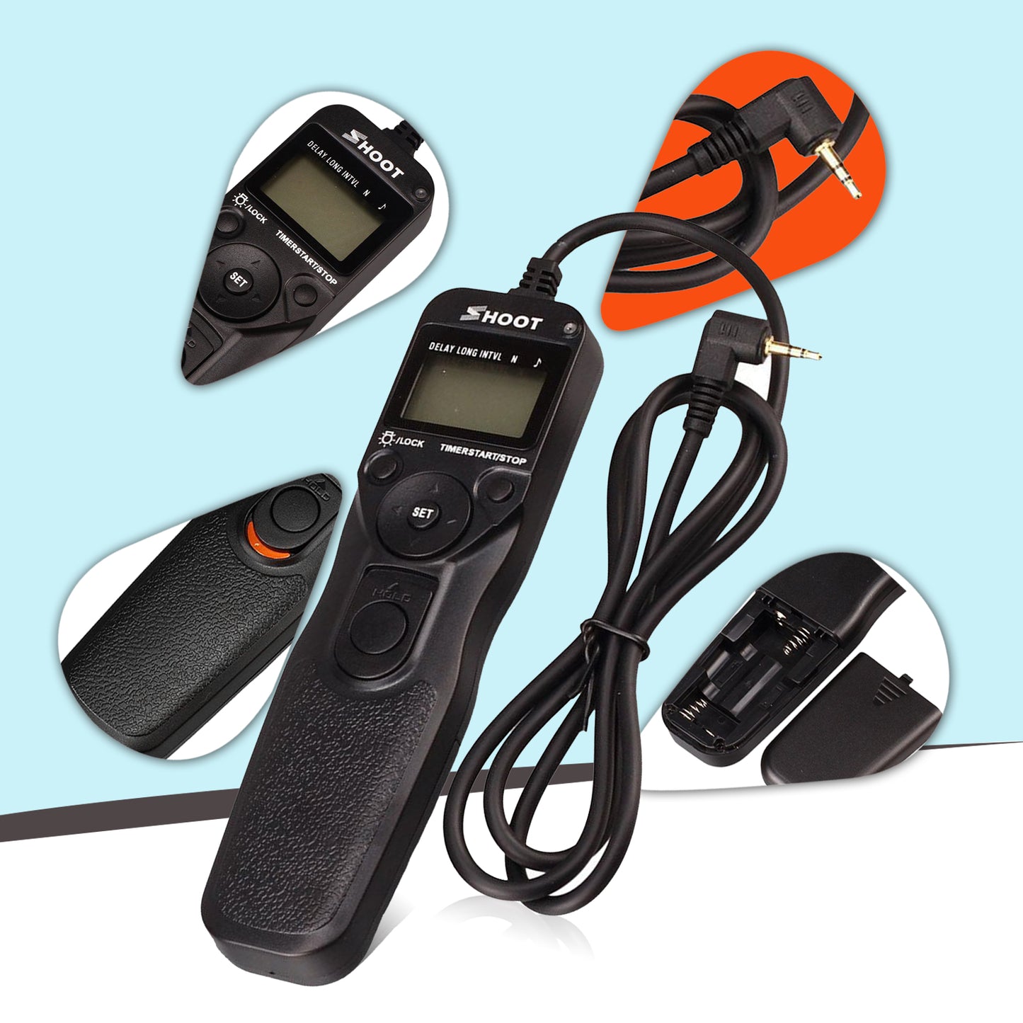 Shoot RS-60E3 Shutter Release for Canon EOS 1300D 1100D 1200D 1000D 100D Etc. Remote Control Cord