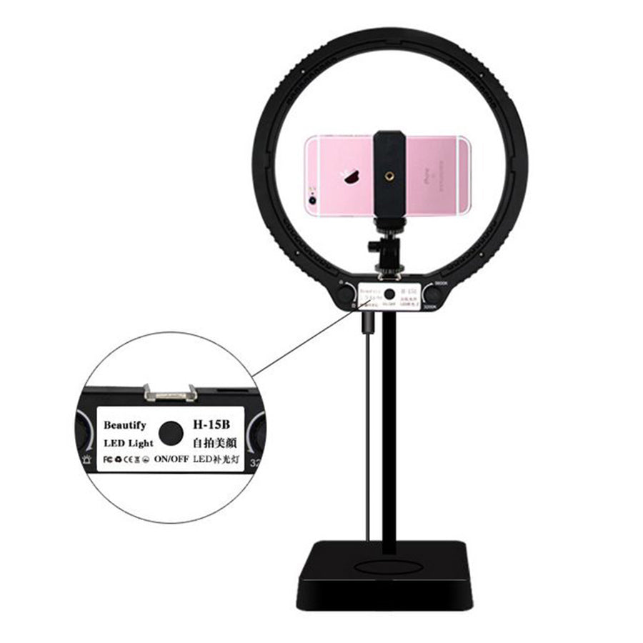 MAMEN 10-inch 3200-5600K Dimmable Fill Light Live Broadcast Ring Lamp