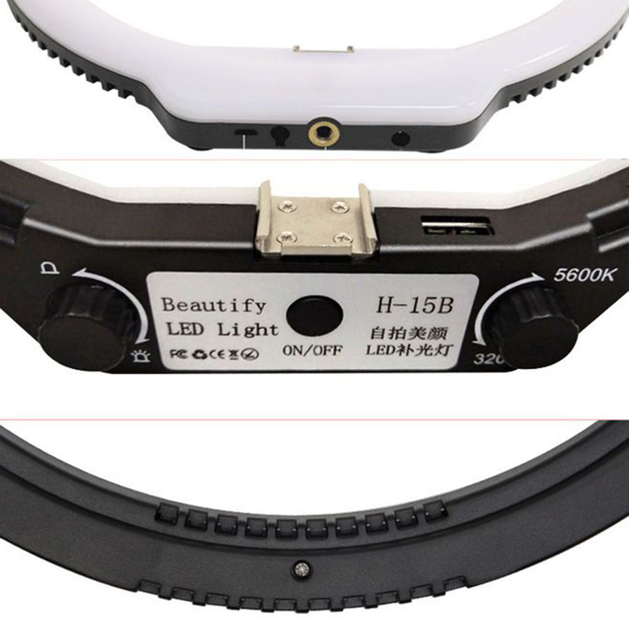 MAMEN 10-inch 3200-5600K Dimmable Fill Light Live Broadcast Ring Lamp