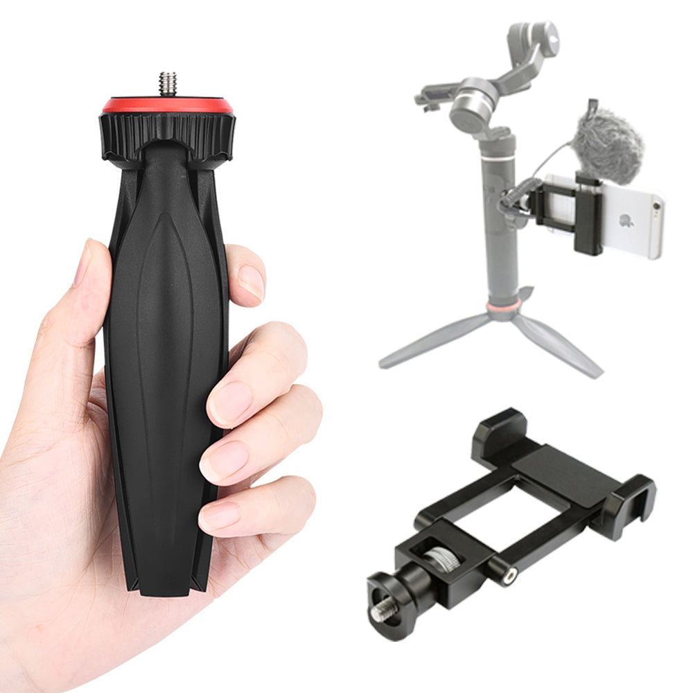Live Streaming Broadcast Mobile Phone Holder + Tripod Set for Feiyu G6 / G6 Puls Stabilizer