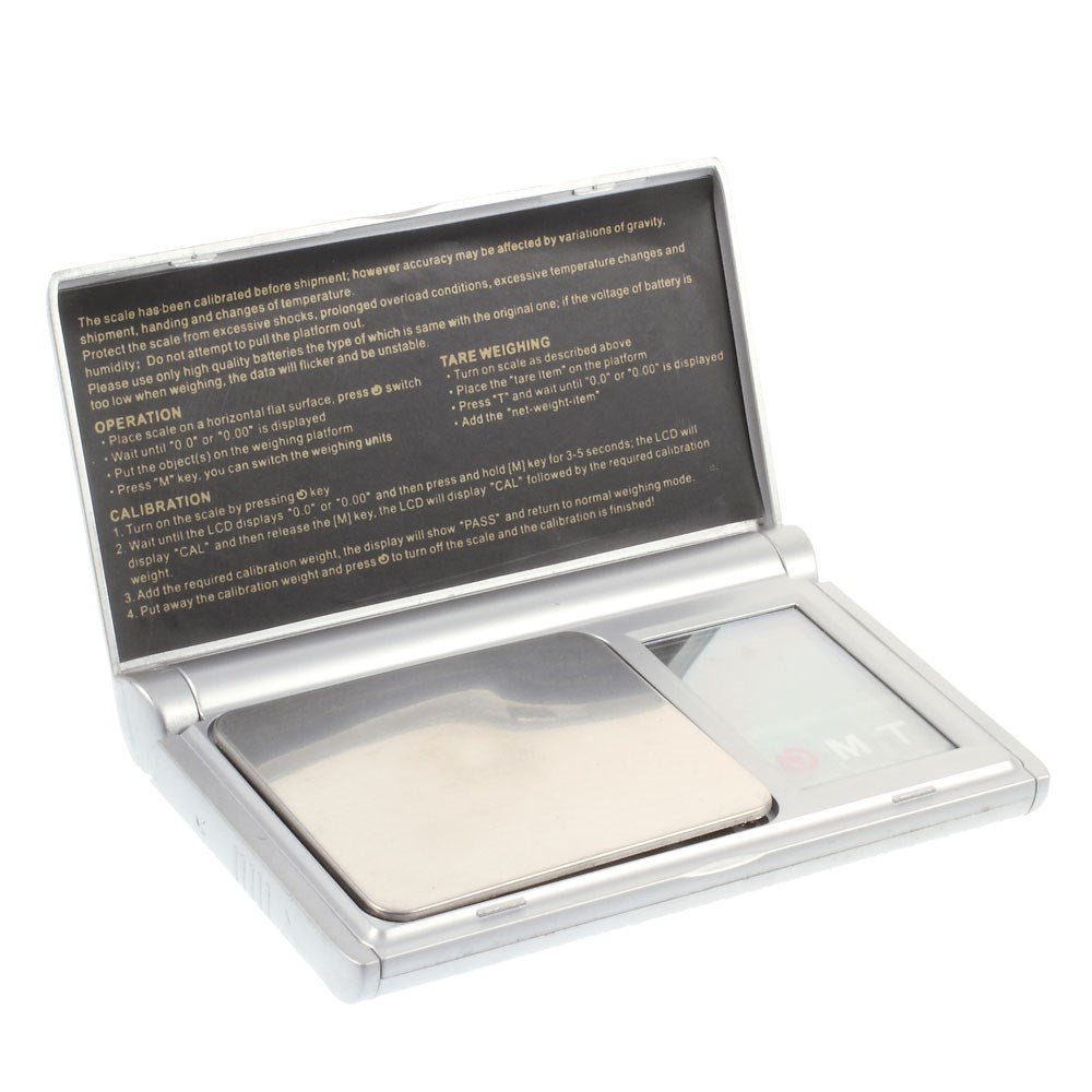 500g x 0.1g Pocket Digital Jewel Scale with Touchable Display Screen - Silver Color
