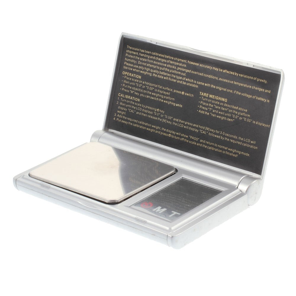 500g x 0.1g Pocket Digital Jewel Scale with Touchable Display Screen - Silver Color