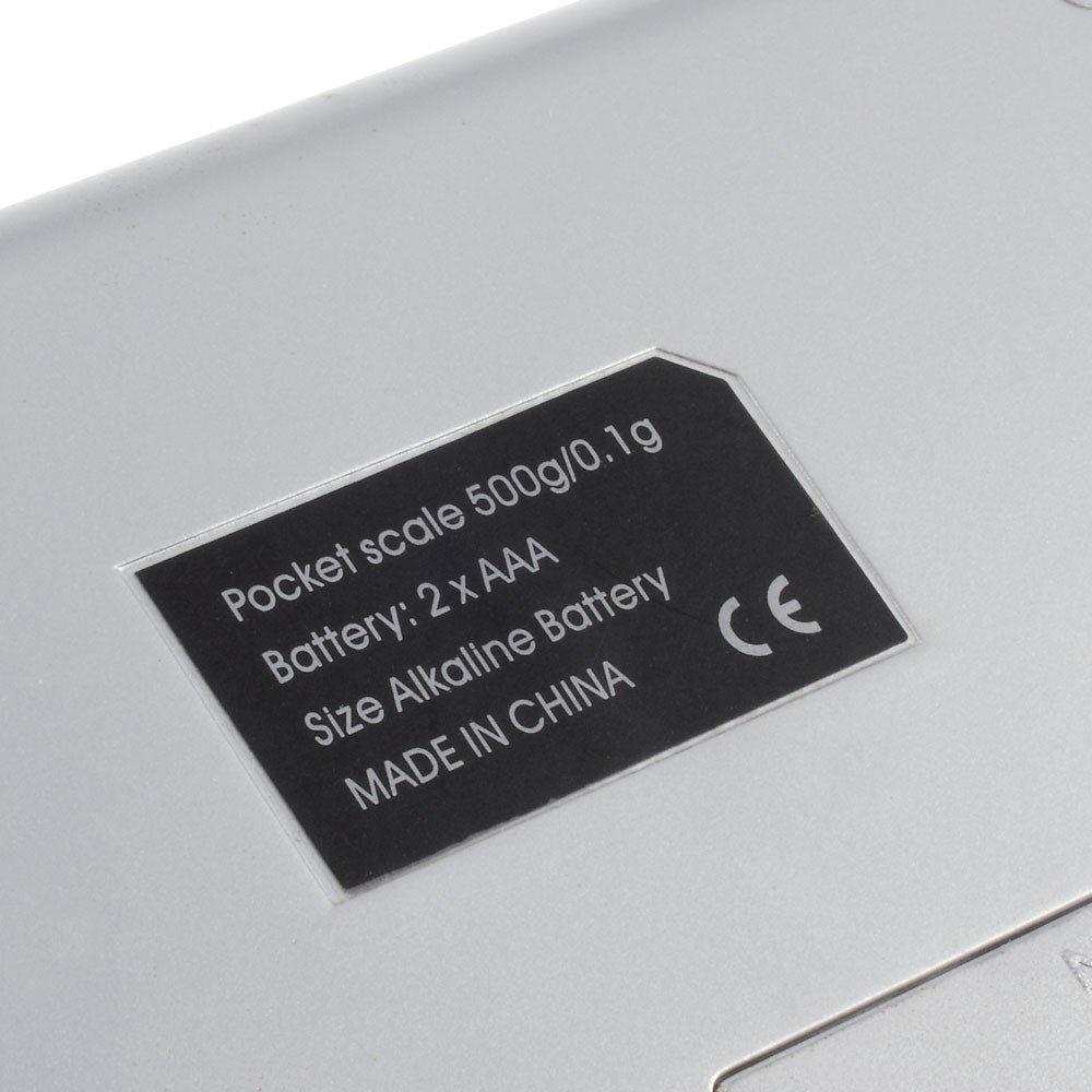 500g x 0.1g Pocket Digital Jewel Scale with Touchable Display Screen - Silver Color