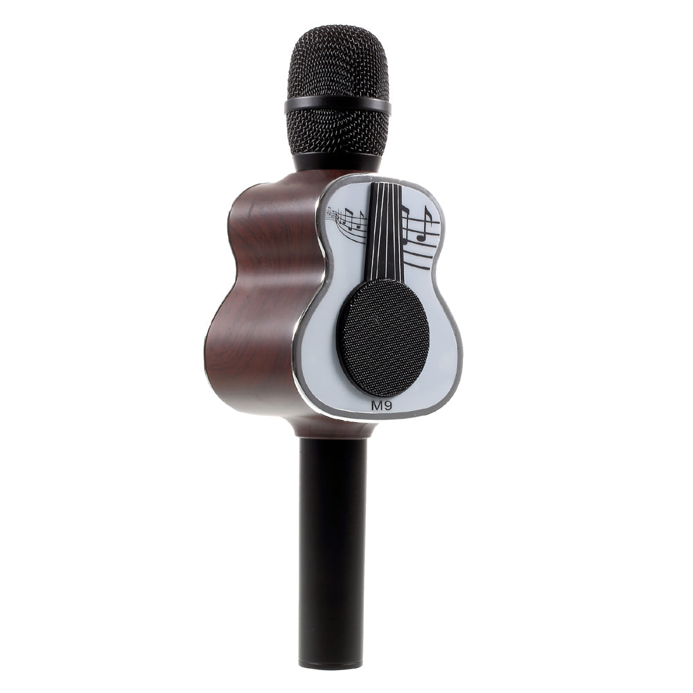 Portable M9 Guitar Mini Microphone for Singing KTV Artifact Mobile Phone - Coffee