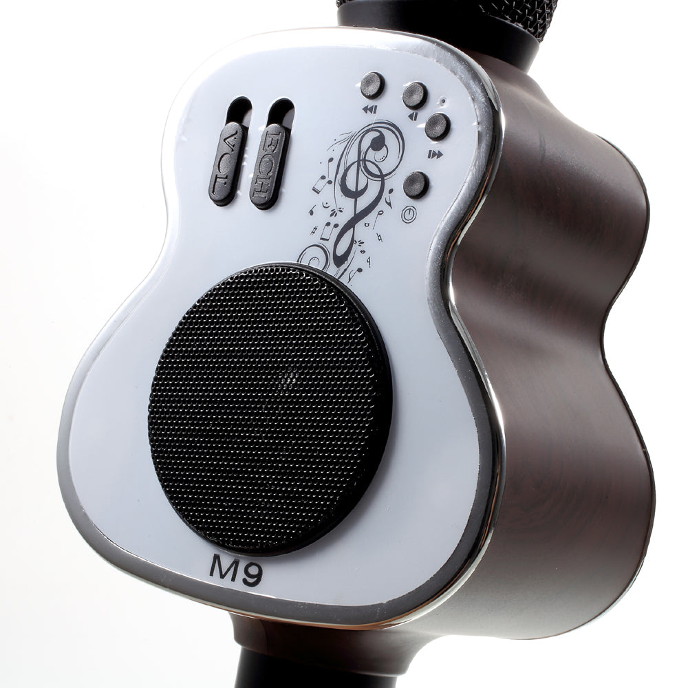 Portable M9 Guitar Mini Microphone for Singing KTV Artifact Mobile Phone - Coffee