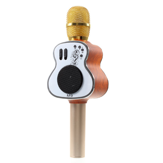 M9 Guitar Wireless Bluetooth Pocket Singing KTV Artifact Mobile Phone Microphone - Rose Gold Color