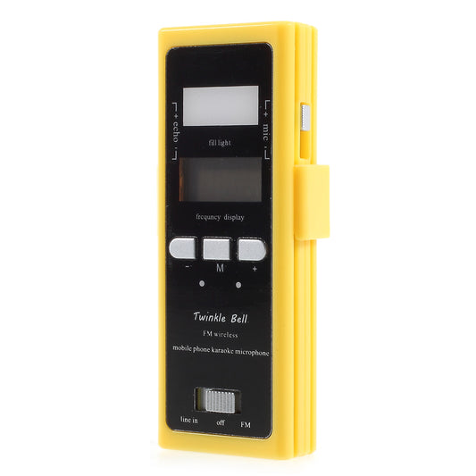 iktv-03 Wireless Portable Phone Karaoke Microphone with FM Transmitter - Yellow