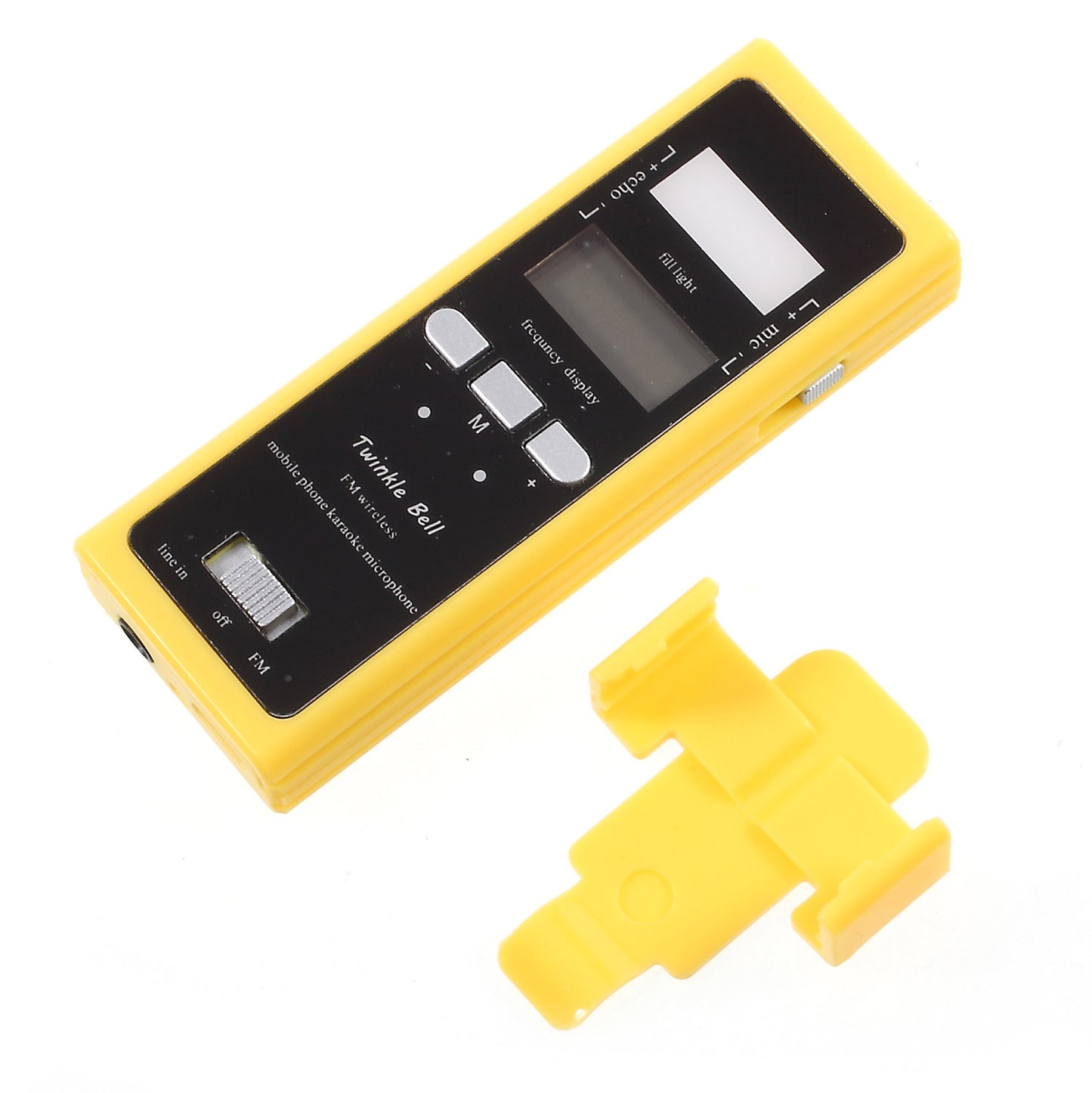 iktv-03 Wireless Portable Phone Karaoke Microphone with FM Transmitter - Yellow