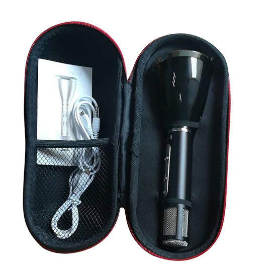 K066 Home Mini Karaoke Player KTV Singing Record Bluetooth Wireless Microphone - Black