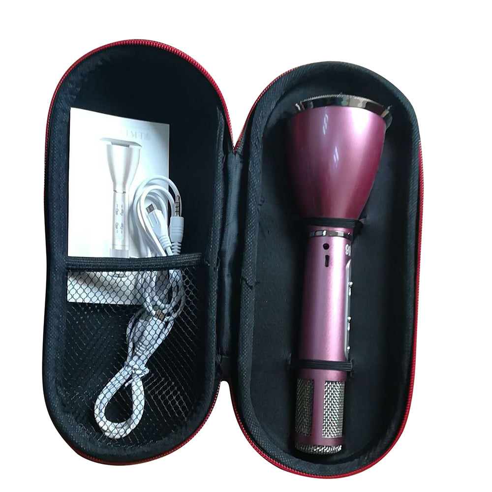 K066 Wireless Karaoke Microphone Home Karaoke Player KTV Singing Mini Microphone - Rose Gold