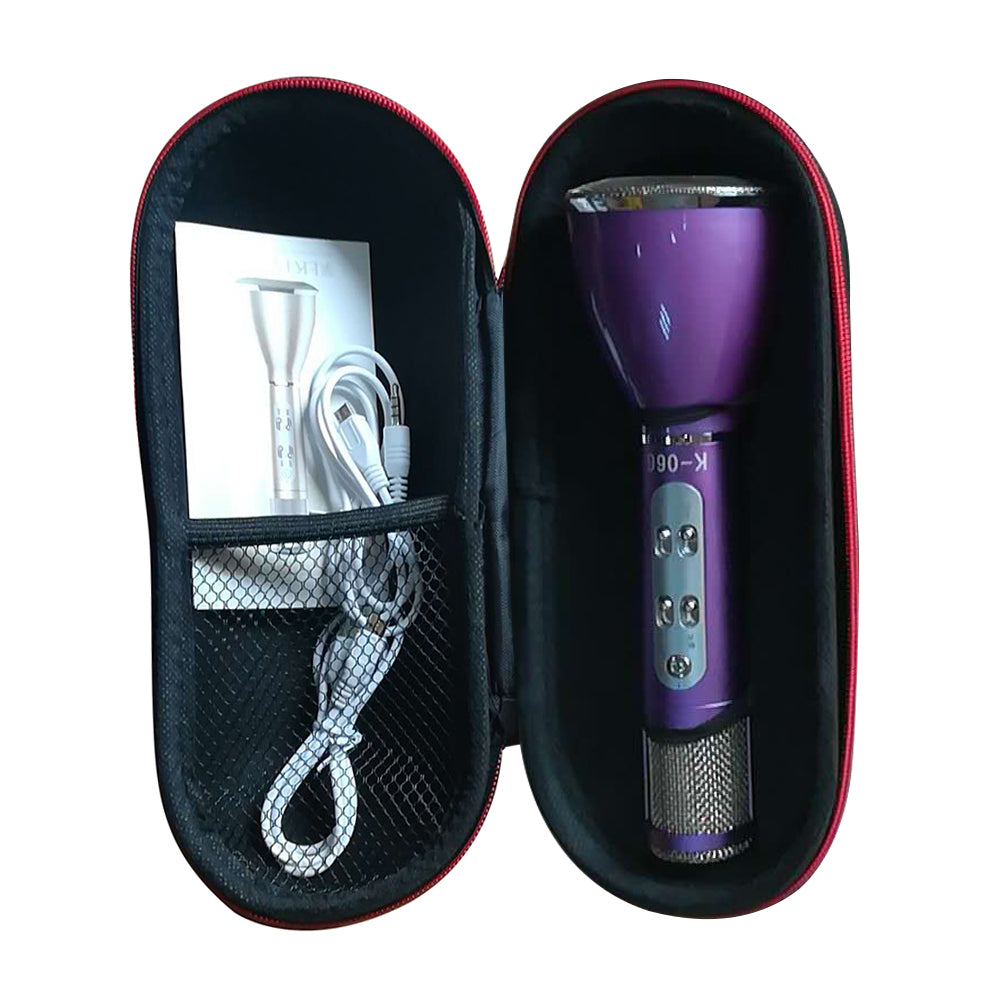 K066 Bluetooth Microphone Speaker Karaoke KTV Wireless Portable Microphone - Purple