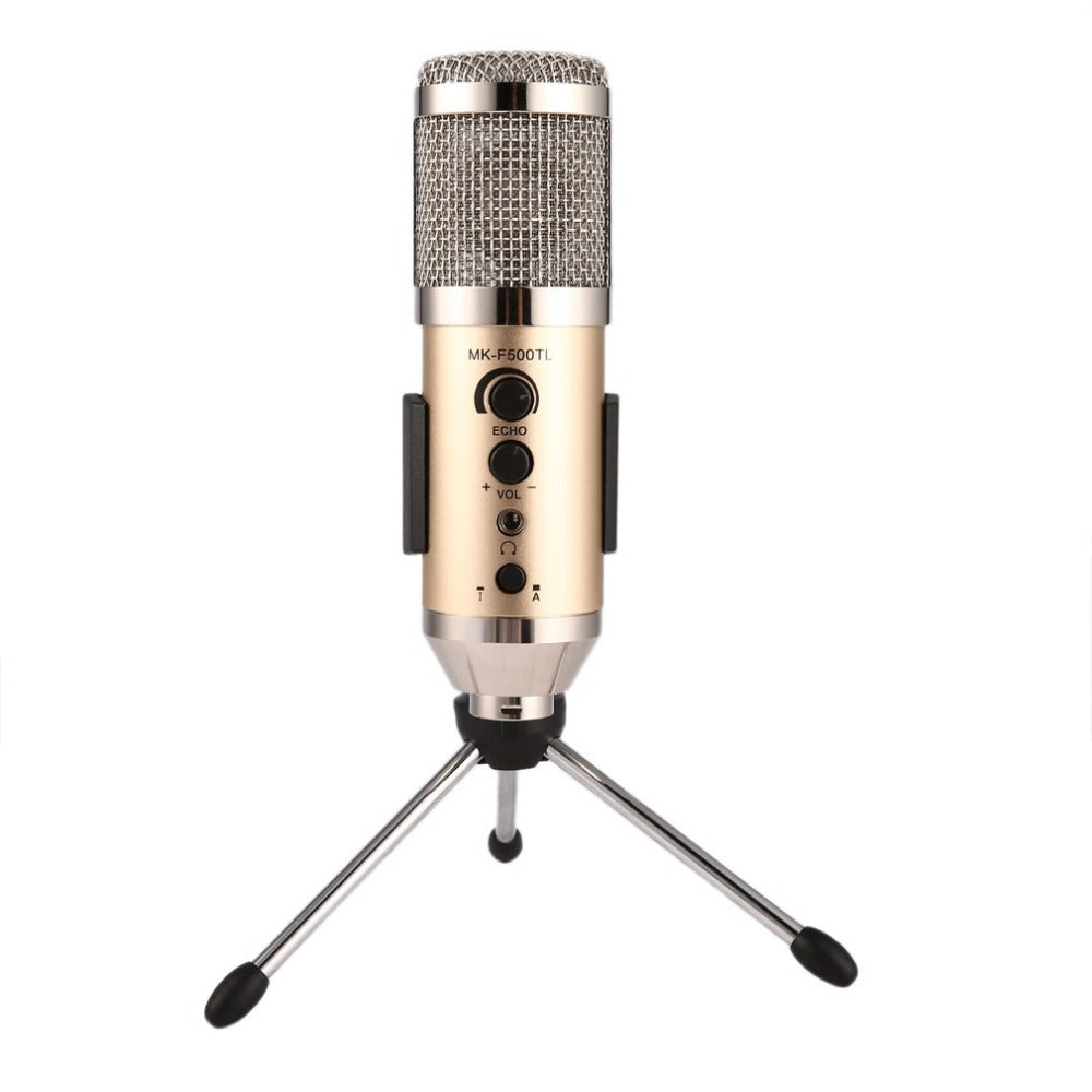 MK-F500TL Cardioid Pattern Professional Condenser Microphone with Tripod Stand