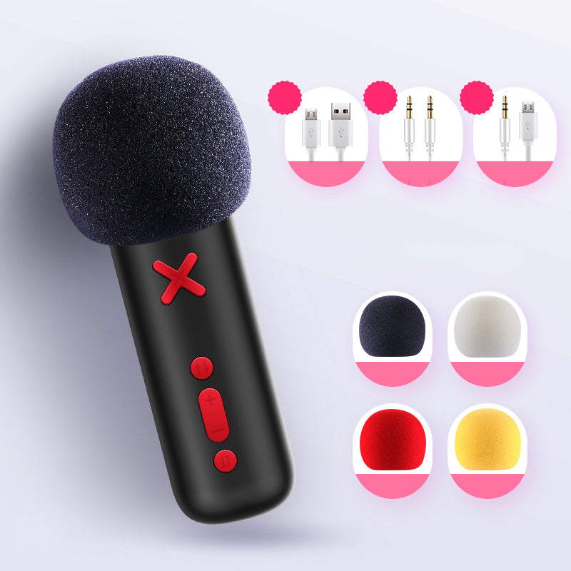 Joyroom JR-K1 Mini KTV Karaoke Studio Recording Microphone - Black