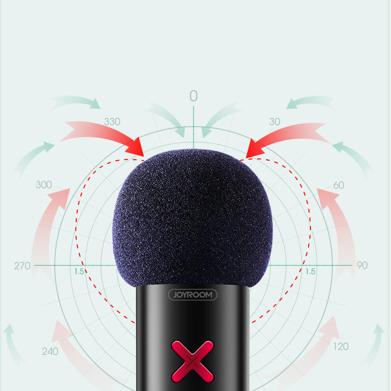 Joyroom JR-K1 Mini KTV Karaoke Studio Recording Microphone - Black