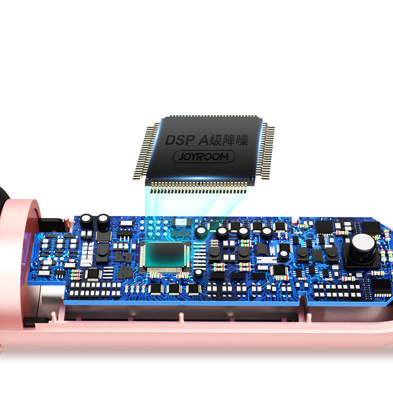 Joyroom JR-K1 Mini KTV Karaoke Studio Recording Cardioid Pattern Microphone with Aux Port - Pink