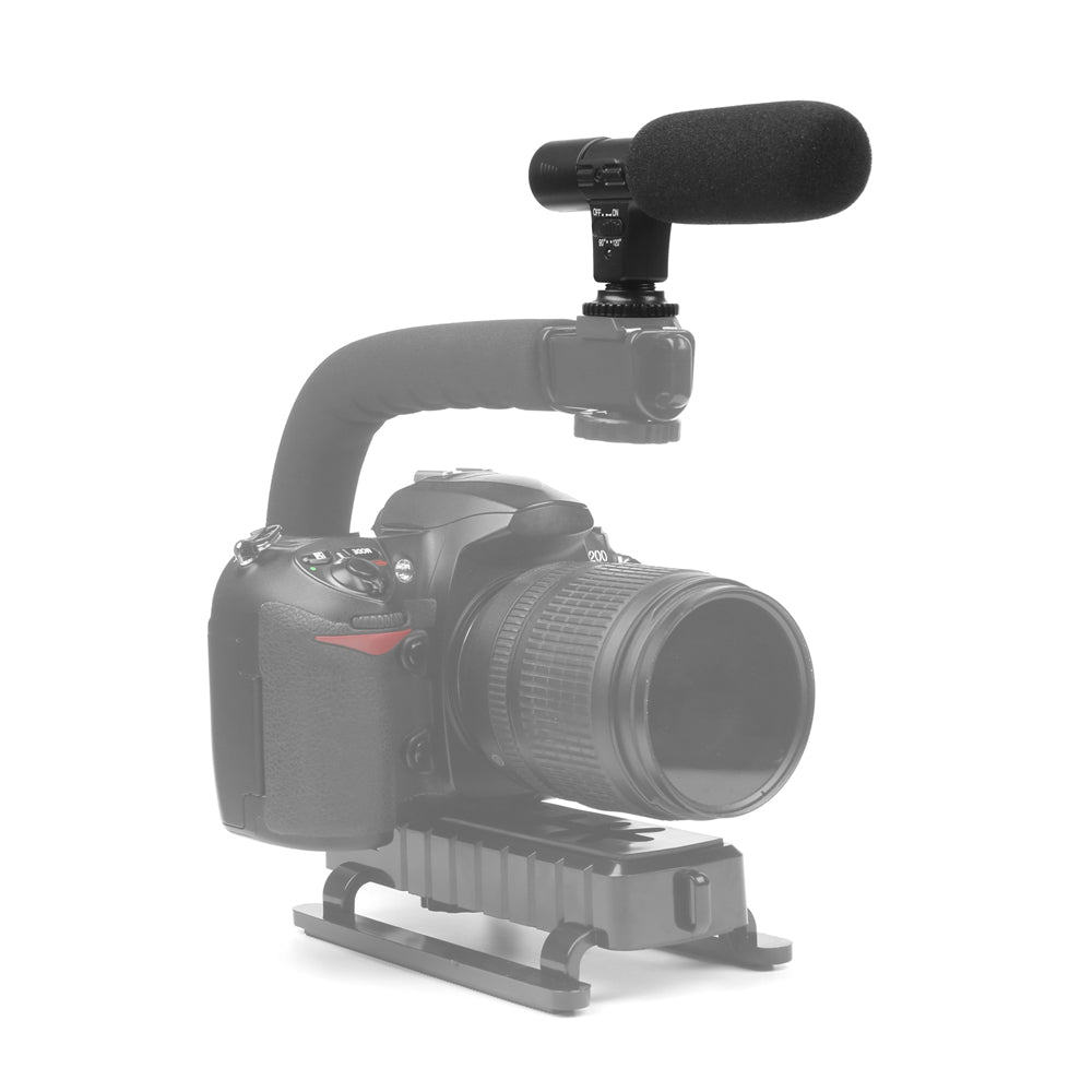 SHOOT Photography Interview Stereo Microphone Voice Recorder for Digital Camera Camcorder