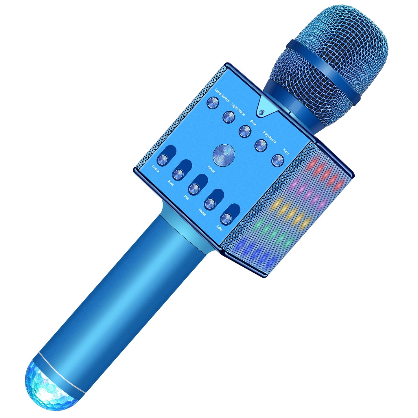 H007 Wireless Bluetooth Karaoke Microphone with Colorful LED Light