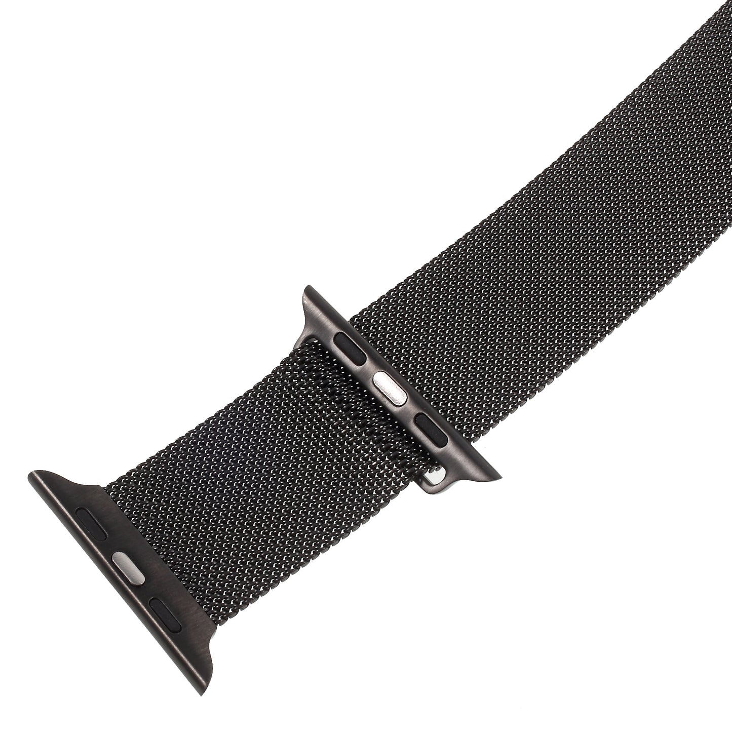 Uniqkart Magnetic Milanese Metal Wrist Watch Strap for Apple Watch Series 8 7 41mm / Series 6 SE / SE(2022) 5 4 40mm / Series 3 2 1 38mm - Black