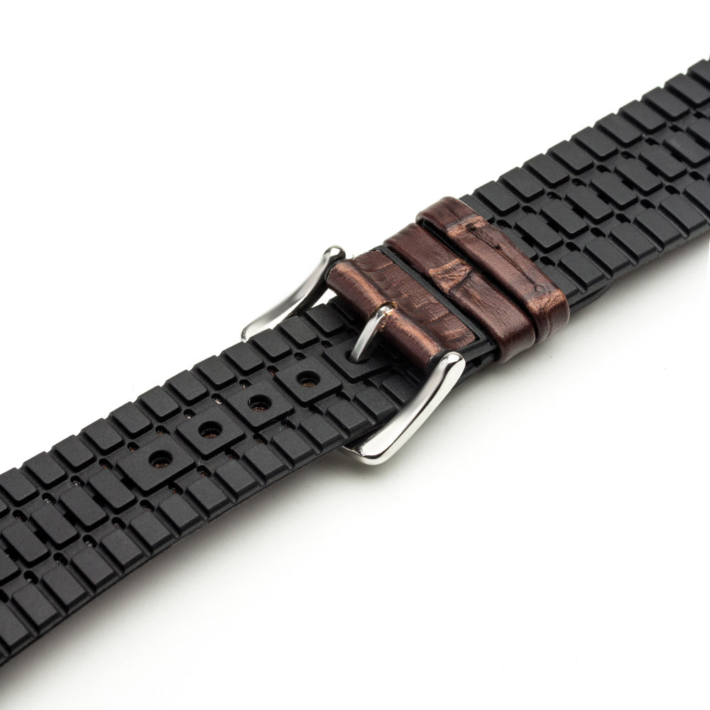 QIALINO Top-layer Cowhide Genuine Leather Watch Strap Replacement for Apple Watch Series 8 45mm / Ultra 49mm / 7 45mm / Series 6 / SE / SE (2022) / 5 4 44mm / 3 / 2 / 1 42mm - Brown