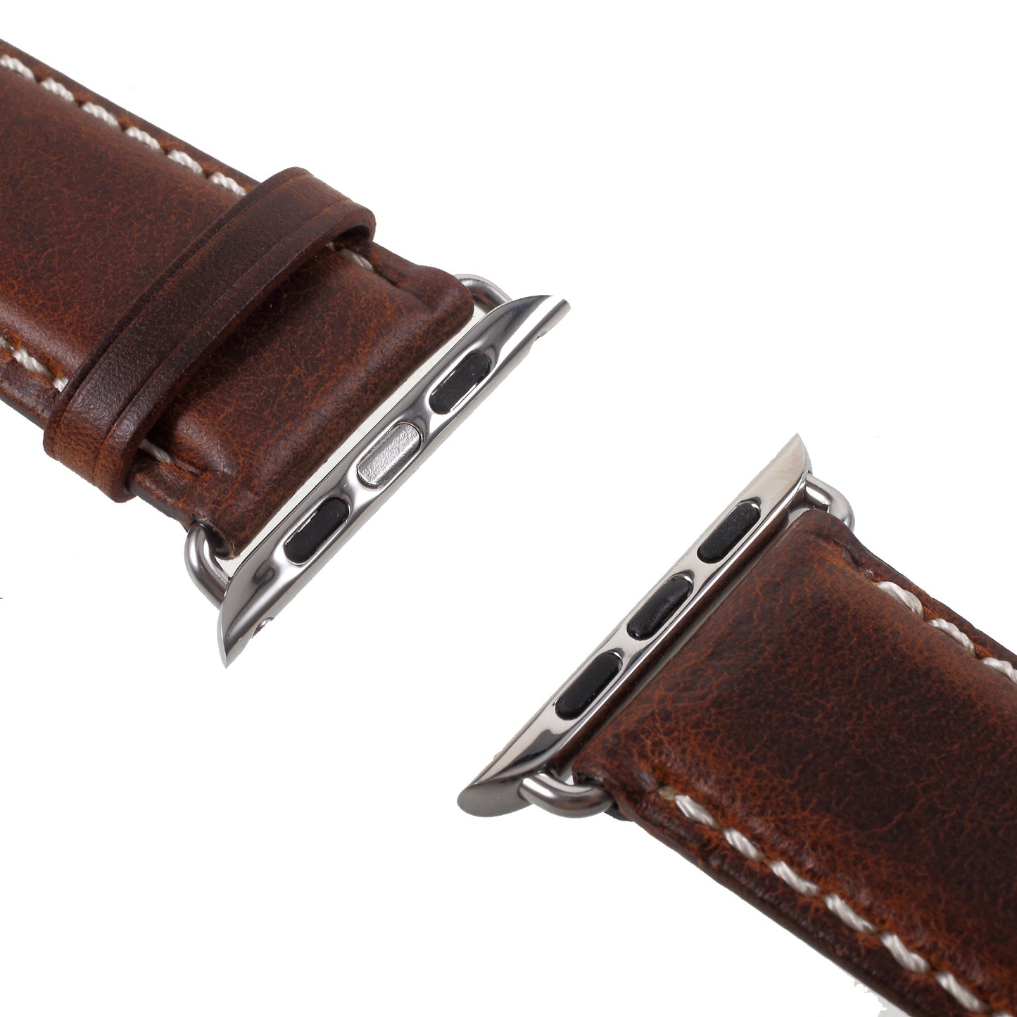 Vintage Oil Wax Genuine Leather Replacement Watchband for Apple Watch Series 8 / 7 41mm / Series 6 / SE / SE(2022) / 5 / 4 40mm / Series 3 / 2 / 1 38mm - Brown