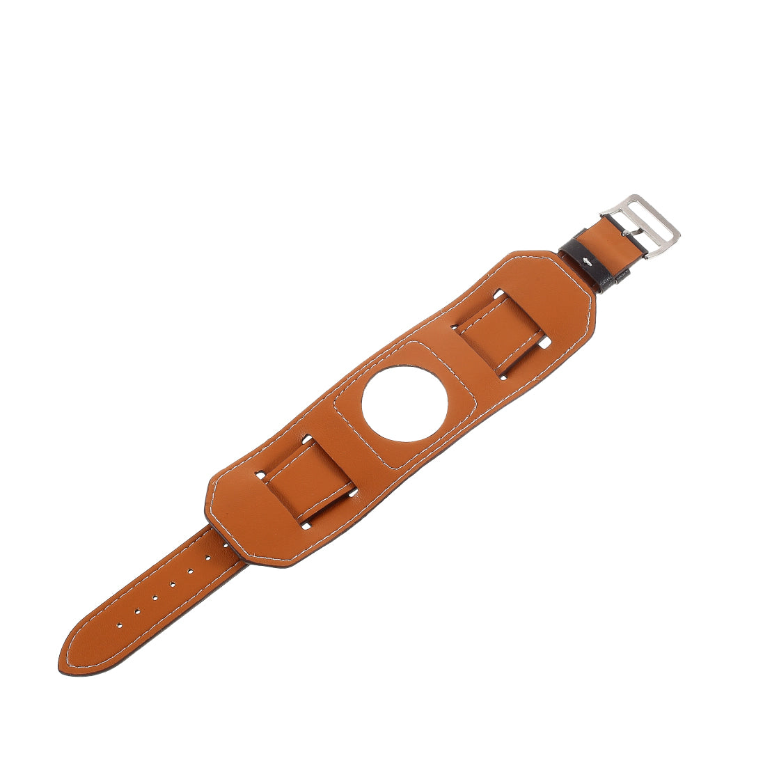 Hermes Style 4-piece Double Tour Genuine Leather Watch Band for Apple Watch Series 8 45mm / Ultra 49mm / 7 45mm / Series 6 / SE / SE (2022) / 5 4 44mm / Series 3 2 1 42mm - Black