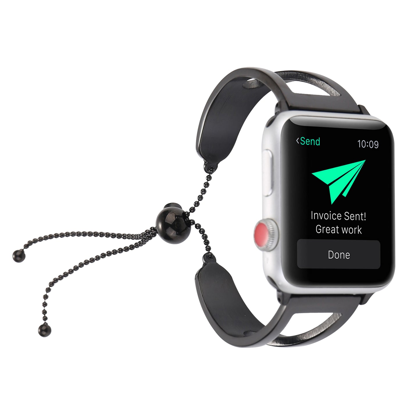 Classic Stainless Steel Watchband Bracelet for Apple Watch Series 8 7 41mm / Series 6 SE / SE(2022) 5 4 40mm / Series 3 2 1 38mm - Black