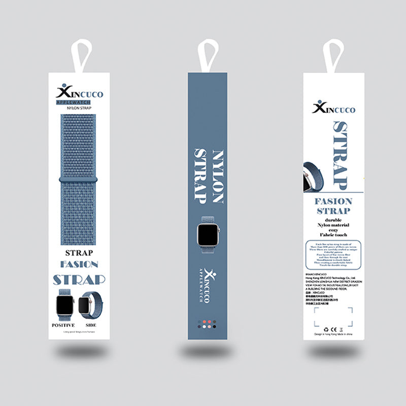 XINCUCO Adjustable Magnetic Nylon Watch Strap for Apple Watch Series 8 45mm / Ultra 49mm / 7 45mm / Series 6 SE / SE (2022) / 5 4 44mm / Series 3 / 2 / 1 42mm - Black