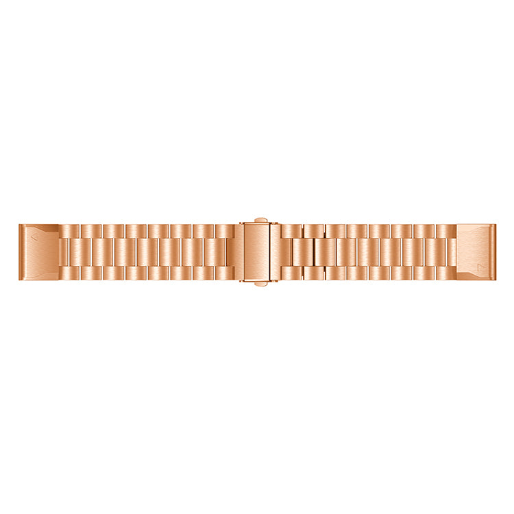 Stainless Steel Link Chain Watch Band Replacement for Garmin Fenix 5 - Rose Gold