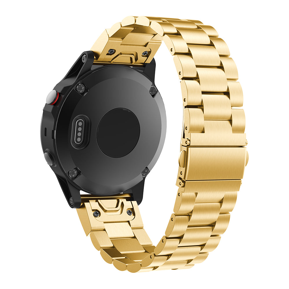 Stainless Steel Link Chain Watch Band Replacement for Garmin Fenix 5 - Gold