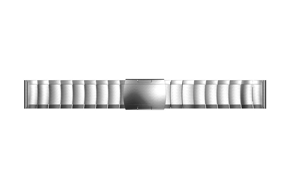 22mm Stainless Steel Watch Strap with Folding Clasp for Samsung Galaxy Watch 46mm/Gear S3 Frontier/S3 Classic - Silver