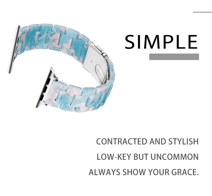 22mm Breathable Resin Watch Band Strap for Huawei Watch GT/Watch 2 Pro/Samsung Gear S3 Frontier/Gear S3 Classic - White/Blue