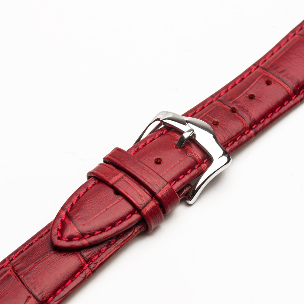 22mm Genuine Leather Watch Band for Huawei Watch 2 Pro / GT Porsche Design - Red