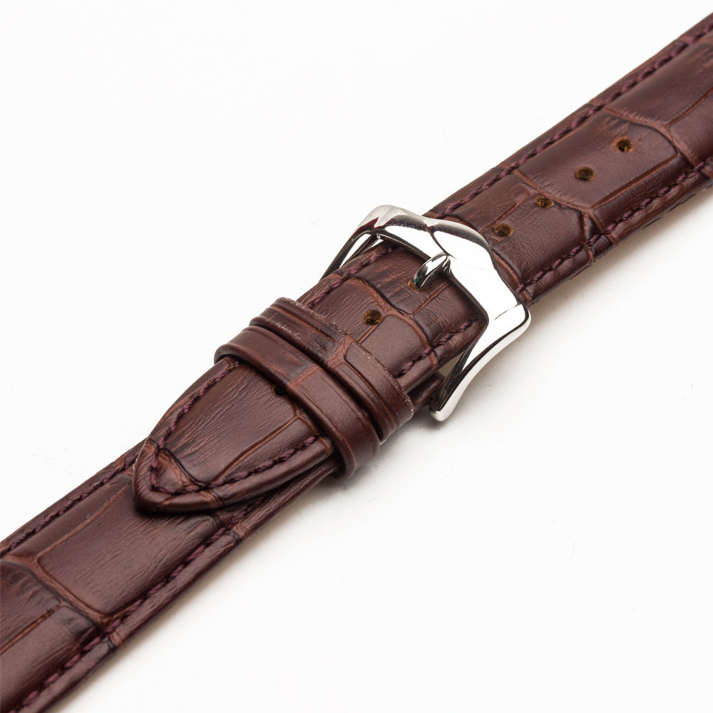 QIALINO 22mm Genuine Leather Watch Band for Huawei Watch 2 Pro / GT Porsche Design - Brown