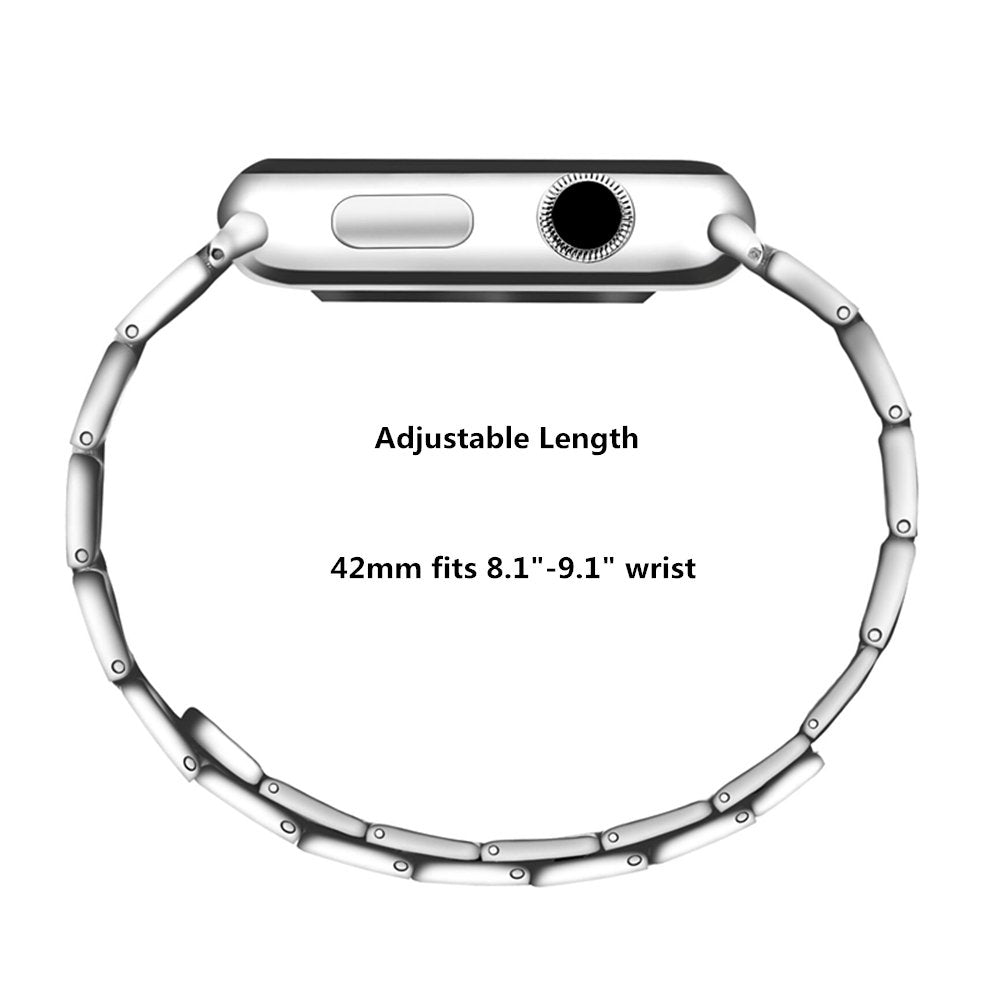 Magnetic Stainless Steel Watch Band for Apple Watch Series 8 45mm / Ultra 49mm / 7 45mm / Series 3 2 1 42mm / Series 6 SE / SE (2022) 5 4 44mm - Silver
