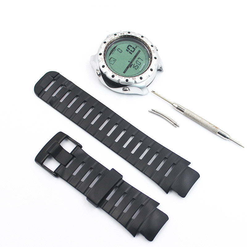 Silicone Wrist Strap Smart Watch Band Replacement for SUUNTO X-LANDER - Black