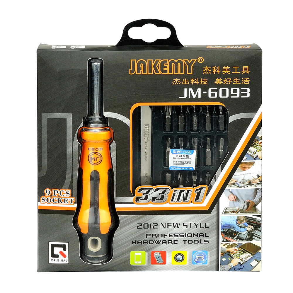 Jakemy JM-6093 33-in-1 Multi-functional Screwdriver Hand Tool Set for Household Appliances